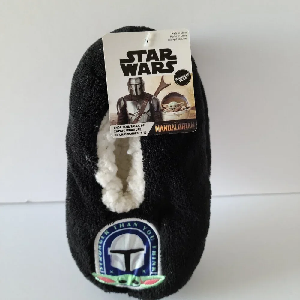 MANDALORIAN SNUGGLE TOES STAR WARS SLIP ON SLIPPERS SIZE 7 TO 10-UNISEX
